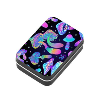 China Durable New Style Stash Box Smell Proof Custom UV Printing Smoking Accessories Multifunctional Metal Cigarette Box Case Packing for sale