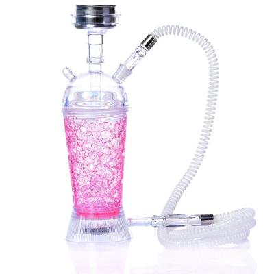 China Durable Buy Custom Colorful Wholesale Smoke On Car Usage Hookah Travel Portable Mini Handheld ShiSha  Plastic Acrylic Hookah Cup for sale