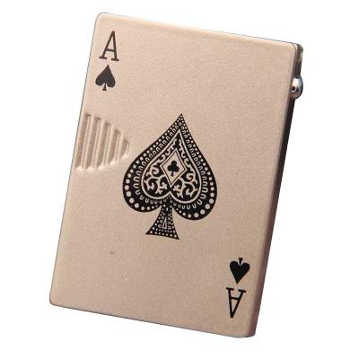 China Safety Hot Sale Poker Creative Lighter Jet Torch Play Lighter Poker UV Custom Logo Green Red Flame Lighter For Cigarette Accessories for sale