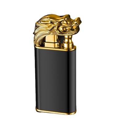 China Safety Creative Personalized Party Switchable Flame Smoking Accessories Cigar Lighters Custom Logo Novelty Dragon Torch Jet Lighter for sale