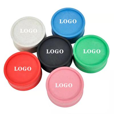 China Waterproof Good Quality 55mm 2 Layers Custom Logo Plant Fiber Smoking Grinders Biodegradable Degradable Plastic Herb Grinders for sale