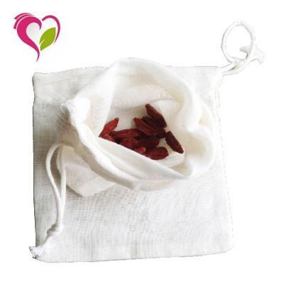 China Drawstring Closed Hot Selling Natural Empty Colored Tea Bags Amazon Biodegradable Organic Cotton Tea Bags for sale