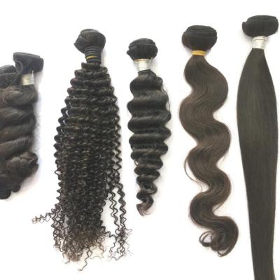 China No tangle shedding no 100% raw indian hair cabelo em tela hair bundles / extensions frontal wigs BUNDLES straight / deep / body / loose wave. for sale