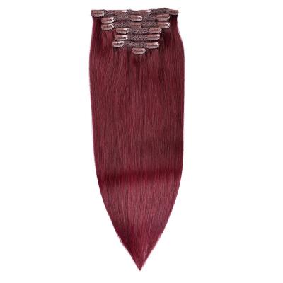 China Straight Customization 100g Full Head Clip-in Hair Colored Ombre Clip In Hair Extensions 100% Human Hair for sale