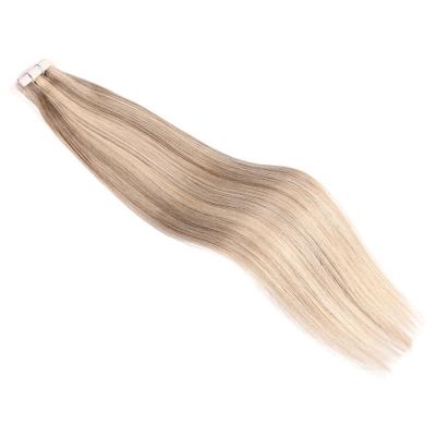 China No Shedding.No Tangle.No Shiny Grade 12A Virgin Remy Human Hair European Raw Unprocessed 100Human Double Drawn Tape In Hair Extension for sale