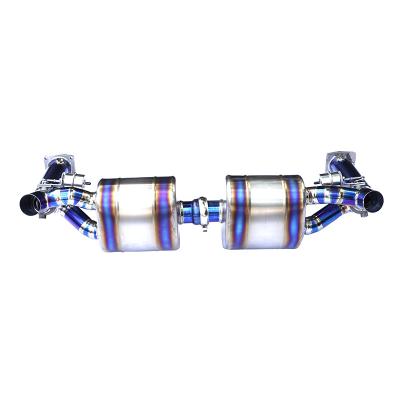 China High qualityTitanium Alloy Catback Engine Exhaust For Porsche 911 997.1 Turbo Automotive Accessories Exhaust Pot Without Valve Check for sale