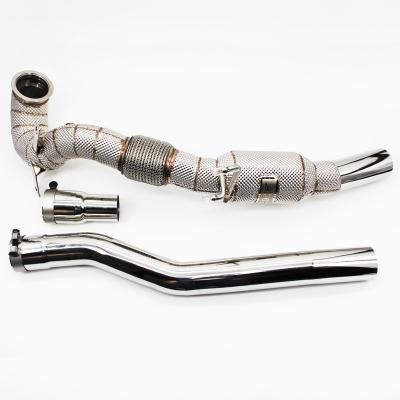 China In-situ Installation Stainless Steel Performance Exhaust Heat Shield Exhaust Downpipe For AUDI S3 2.0T Car Exhaust System 2015-2022 for sale