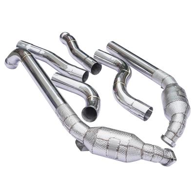 China Downpipe For Benz AMG C63 W204 Exhaust Pipe Stainless Steel Exhaust System High Performance Catless Exhaust Downpipe For Benz AMG C63 W204 for sale