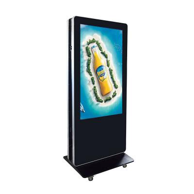 China Indoor Android Digital Signage Floor Standing Vertical Screen Advertising VCR In Android Wins Double Side Indoor Video Signage for sale