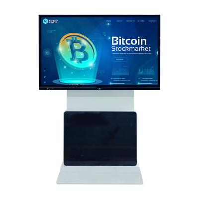 China Unique Metal And Tempered Glass Stand For School Anti Glare Smart Interactive Whiteboard Price All In One Monitor for sale