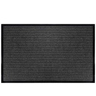 중국 Front indoor entrance floormat outdoor polyester double stripe rib doormat antislip anti slip floor door mat 판매용