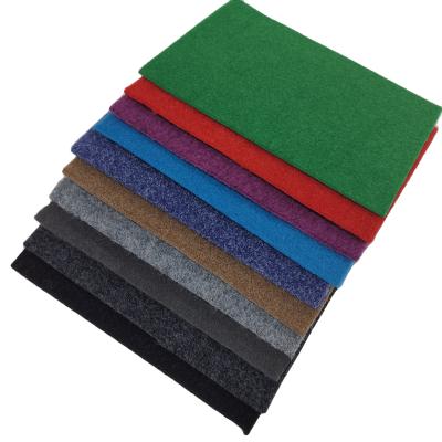 China Non woven red anti fire carpet used exhibit velour commercial wedding aisle dark green carpet runner white machine carpet for sale