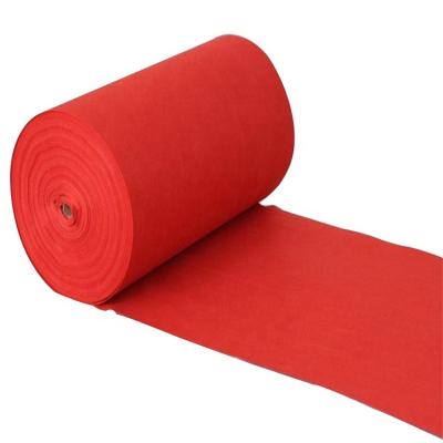 China rib nonwoven plain disposable velour needle punch felt non woven expo exhibition carpet for sale