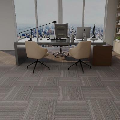 China Luxury fire retardant nylon hotel commercial PVC backing 50x50 office floor carpet tiles for sale