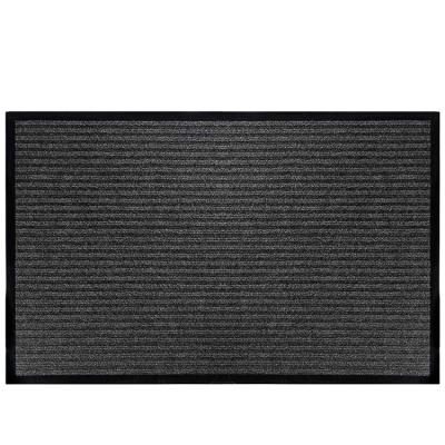 중국 Front indoor entrance floormat outdoor polyester double stripe rib doormat antislip anti slip floor door mat 판매용