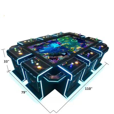 China Metal + Acrylic / Customize 2021 Newest Hot Selling Kirin Thunder Game Coin Operated Table 10 Players Fish for sale