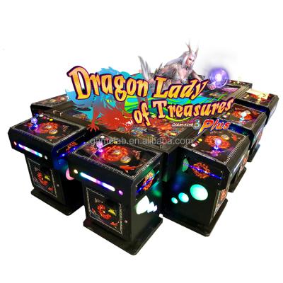 China Metal + Acrylic / Customize 10 Players Coin Operated Ocean King 3 Fish Game Cabinets Plus Dragon Lady of Treasures for sale