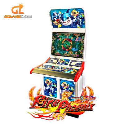 China Metal + Acrylic / Customize 2 Players Shooting Fish Game Console Arcade Video Fish Game Box Diy Parts With Bill Acceptors for sale