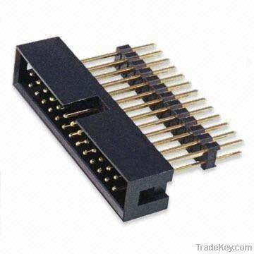 China 2.54mm Pitch Double Row SMT Brass Gold Plated PA6T 2* PCB Box Solder Header Connector10, 14, 16, 20, 26, 30, 34, 40, 44 BH 3P-2*40P 007-1025 for sale