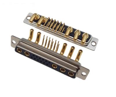 China Right Angle Combo Type Pin 2V2 3V3 21W4 17W5 13W6 8W8 36W4 24W7 PCB VGA Dsub Female Connector High Power PBT Gold Machine Sub for sale