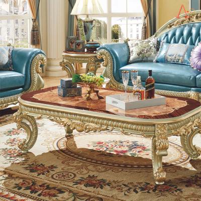 China Luxury Antique Chesterfield Classic Furniture Antique Coffee Table Set for sale