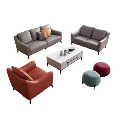 Cina Fashion hot seller living room furniture sofa set leather luxury italian modern style design office couches in vendita