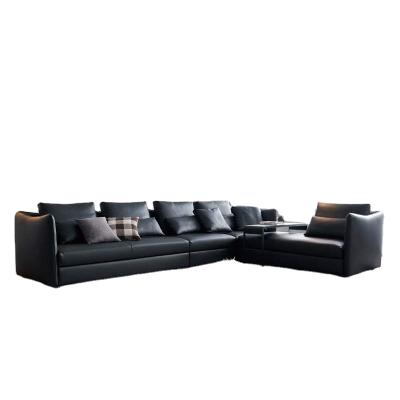 Cina Classic luxury living room furniture sofa set Modern american style leather couches in vendita