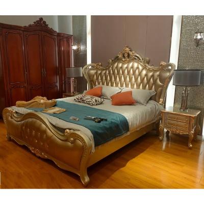 Chine Royal luxury bedroom set furniture king bed series Classical European luxurious king size bed with exquisite workmanship à vendre