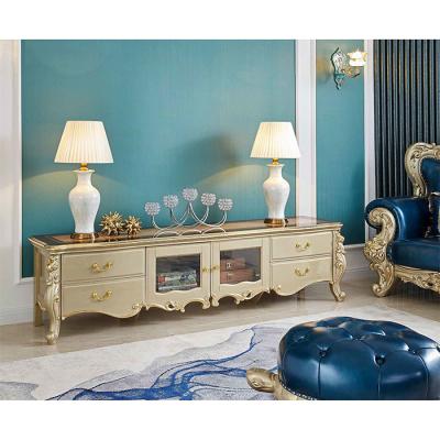 Cina European antique royal drawer table and tv stand sets vintage wood tv standing table living room furniture in vendita