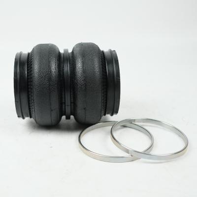 China SN142156BL2-H convoluted shock absorber air suspension air spring / AIR TRANSPORT 5814 open end plate double rubber bellow rubber for sale