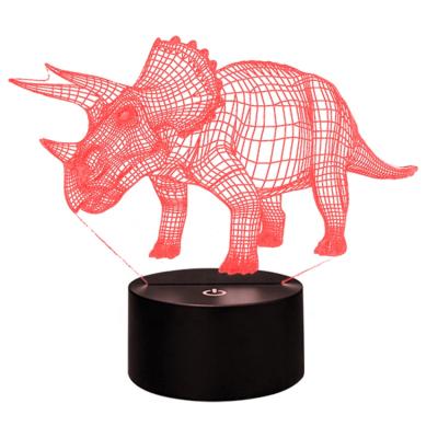 China Home Decorative Bedside Child Triceratops 7 Colors Dinosaur Night Light Modern Simplicity New Design for sale