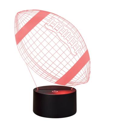 China Simplicity Modern Creative Football 3D Lamp Optical Illusion LED 3D Touch Control Lamp for sale