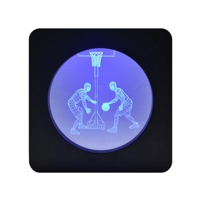 China Modern Low Price RGB Remote Control Portable Room Simplicity 3d Basketball Dynamic Night Light for sale