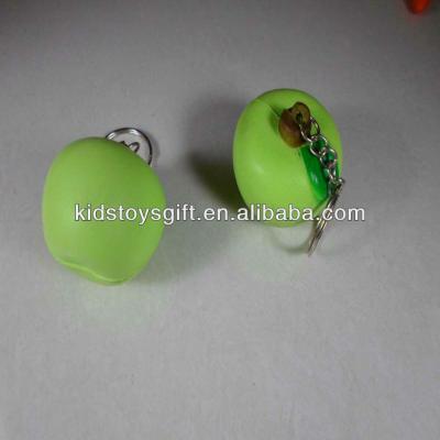 China Assorted Friuts Cheaper High Quality Anistress PU Squeeze Fruit With Key Chain for sale