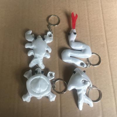 China Children Drawing Toy Children DIY White Sand 3D Plush Key Chain for sale