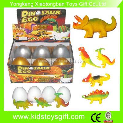 China Cheapest plastic /kids surprise eggs TPR dinosaur growing toy/egg animal toy for sale