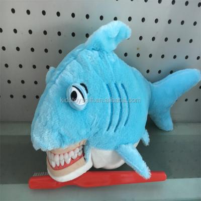 China Cute Big Size Tooth Mold Plush Fish Dental Brushing Toy for sale