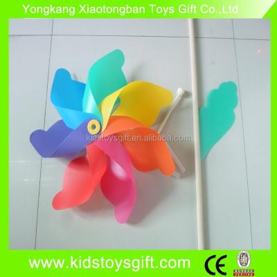 China PP& Decorative Wooden Rainbow Flower Garden Sun / Dot Pattern Colorful Sun for sale