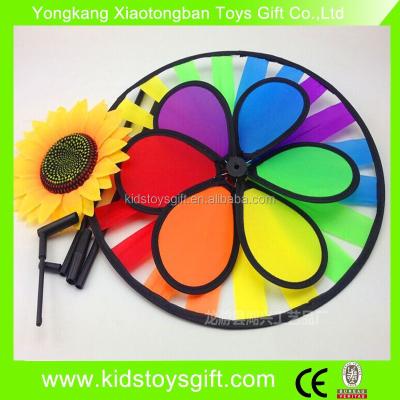 China PP& rainbow flower garden wooden coloful sun/sunflower sun toy for sale