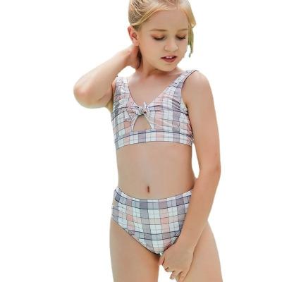 China Breathable High Waist Designer Cutout Tie-Knot Swimwear Amazon Girl Bikini Kids Classic Stylish Classic Bikini Set for sale