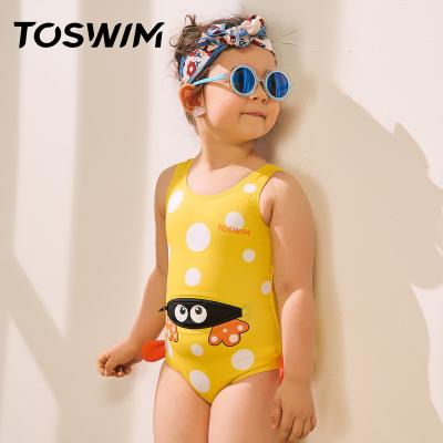 China In-Stock ODM/OEM 2-8 Years Girls Swimwear Toddler Kids Swimwear Acceptable Beachwear QUICK DRY For Kid Fish Yellow Animal Pattern for sale