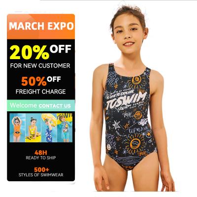 China TOSWIM OEKO-TEX Standard 100 Standard 100 New Design Removable Padded Padded Swimsuit Kids Teen Swimwear Anti-UV Girl One Piece Young Boys For Training for sale