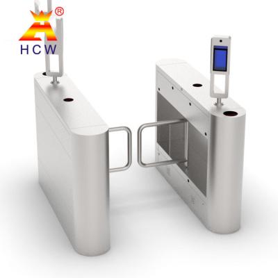 China 5000 Fingerprint Capacity Swing Barrier Turnstile Gates Plexiglass Door Wing for sale