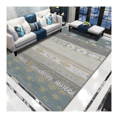 China Latest Nordic Bohemian Boho geometric shaggy flower washable shaggy color gradient pattern velvet Moroccan Bohemian rug for sale