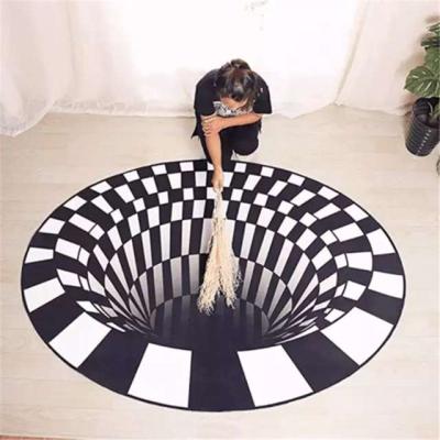 China Washable Optical Illusion Blanket Vortex 3d Blankets Optical Illusion Mat for sale