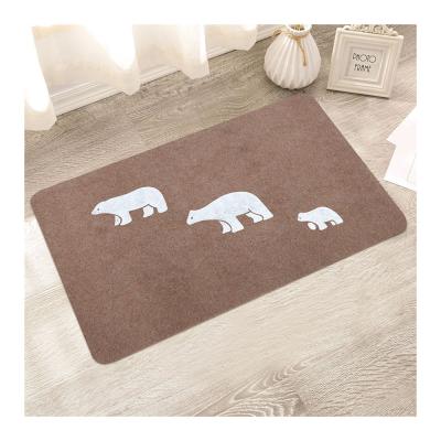 China Custom Embossed Door Mat Indoor Hotel Velvet Wear Resistant Anti-Slip Waterproof Dustproof Washable for sale