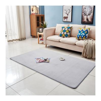 China Washable Single Color Living Room Flooring Thick Plush Shaggy Small Circle Machine Made Microfiber Carpet for sale