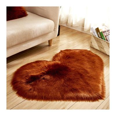 China Washable Fur Rug Faux Fur Rug Brown Fur Blankets For Living Room for sale