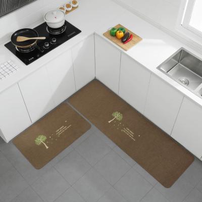 China MOQ Washable Custom Made Modern Non Slip Chenille Low Performance Kitchen Rug Set for sale