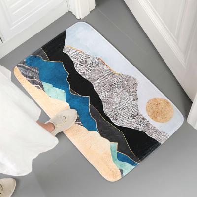 China Floor Mats Easy Clean Waterproof Fashion Washable Polypropylene Hot Selling Washable Printing Customized Mat for sale